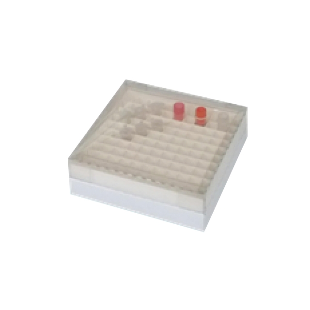 凍結保存用ボックス　インロー/フタ透明タイプ　121穴