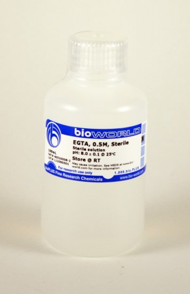<p>EGTA 溶液 0.5M, pH 8.0, Sterile</p>