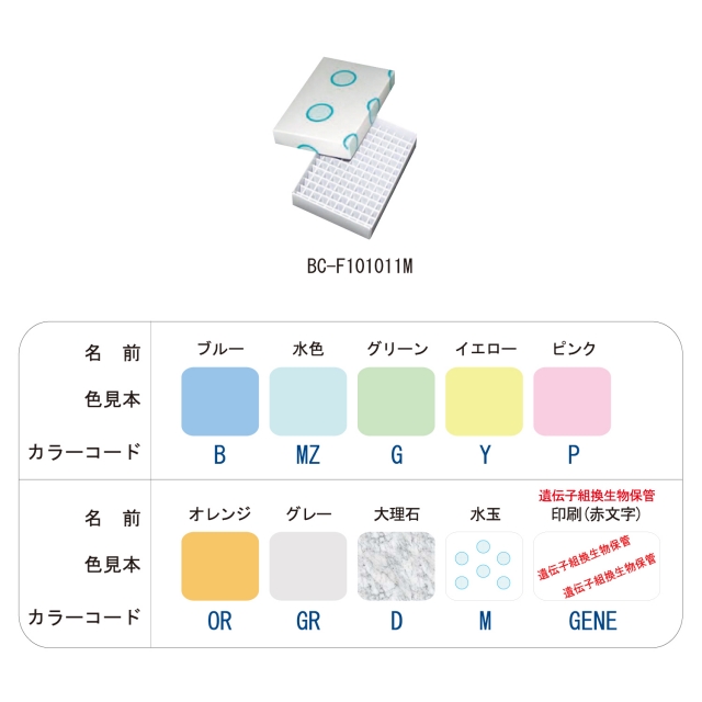 凍結保存用カラーボックス　0.2ml/96穴　MIX12個セット