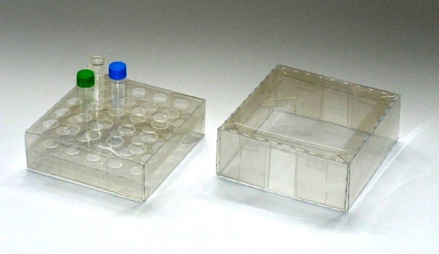 透明塩ビ製チューブラック　ギザ穴タイプ　1.2ml～2.0ml/25本用