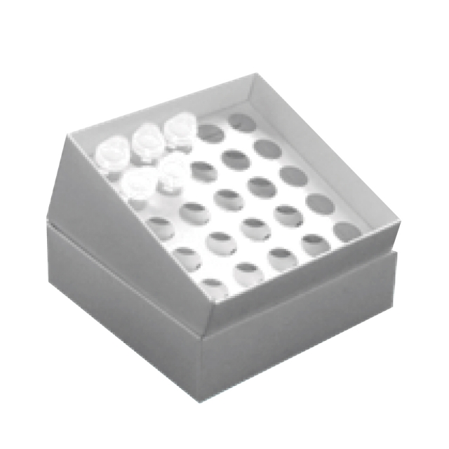 凍結保存用ボックス 丸穴タイプ 5mlエッペンチューブ/25穴
