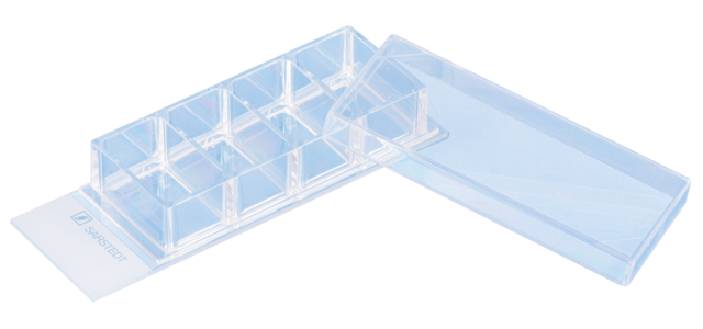 スライド式細胞培養チャンバー 4well/ガラス