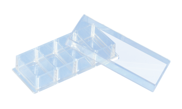 スライド式細胞培養チャンバー 4well/カバーガラス