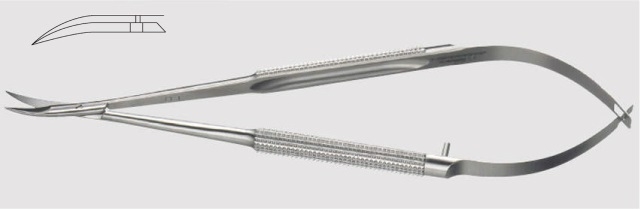 マイクロ剪刀　（刃渡り10mm/反剪刀）
