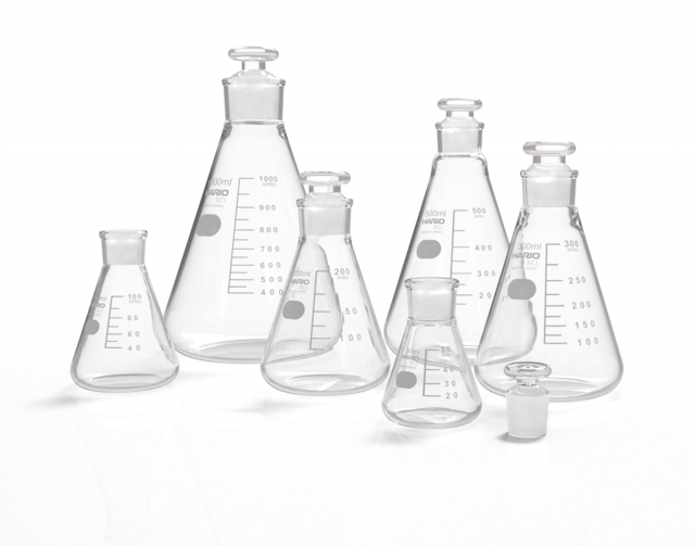 共栓三角フラスコ 300ml （TS27）