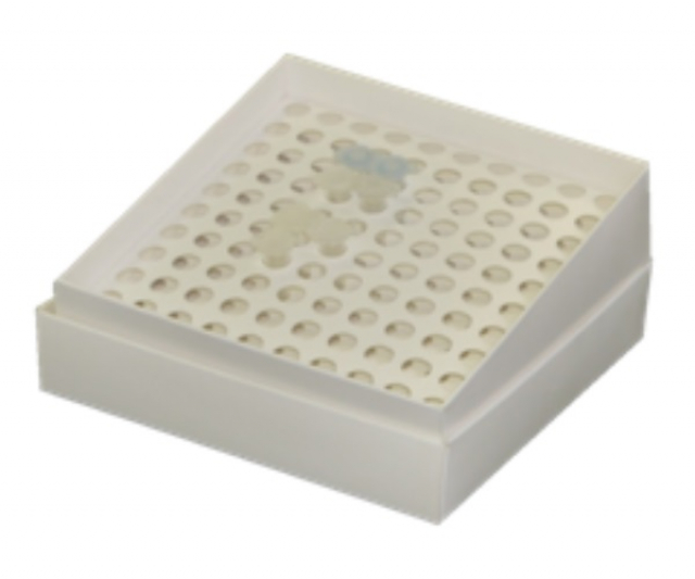 凍結保存用ボックス　0.5ml/100穴/丸穴・防水タイプ