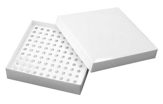 凍結保存用ボックス　0.2ml/100穴/丸穴・防水タイプ