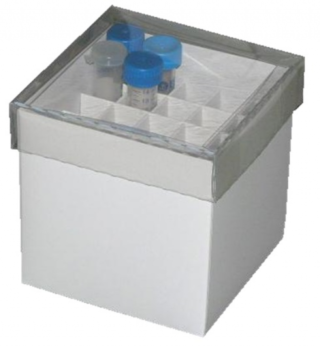 凍結保存用ボックス　15ml/25穴/フタ透明タイプ