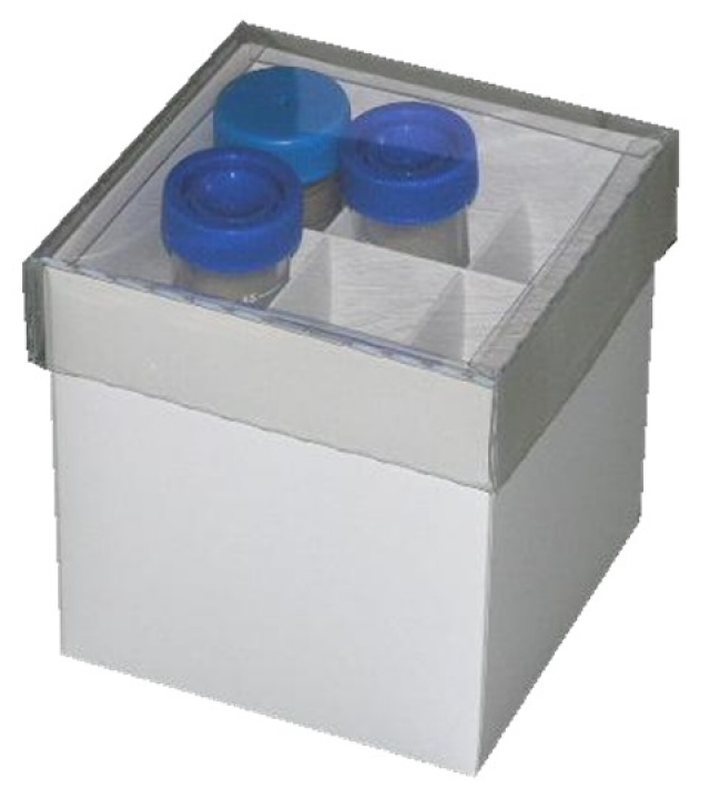 凍結保存用ボックス　50ml/9穴/フタ透明タイプ