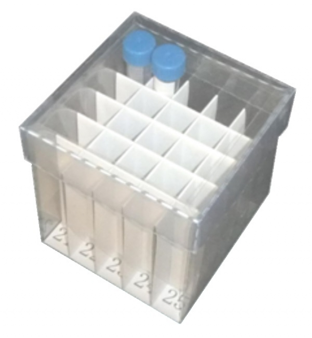 透明 凍結保存用ボックス　15ml/25穴