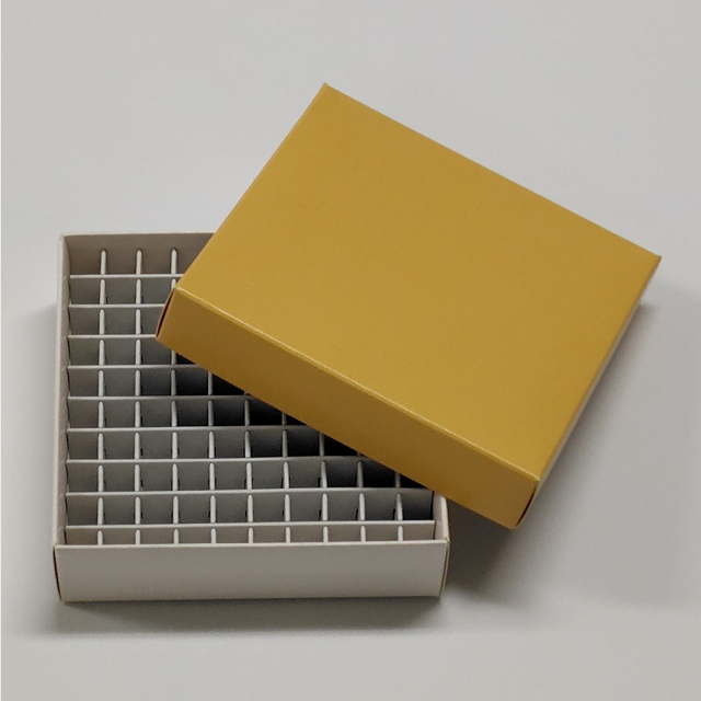 【50％OFF】凍結保存用カラーボックス　0.5ml/100穴/オレンジ