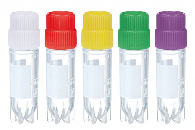 クリオピュアチューブ　2.0ml/アウターキャップ5色MIX/滅菌済