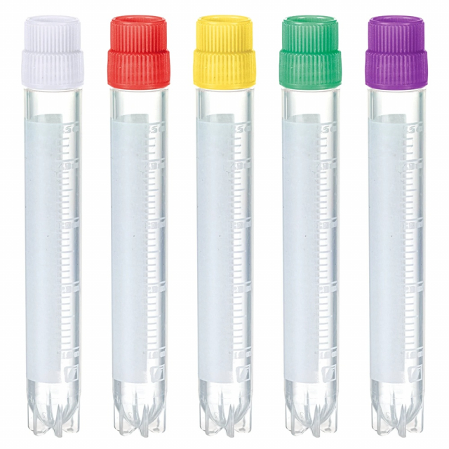 クリオピュアチューブ　5.0ml/アウターキャップ5色MIX/滅菌済